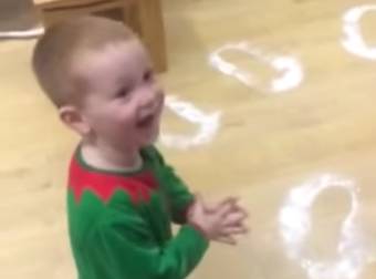 Over Christmas, This Little Boy Got To See Santa For Himself (Well, Almost)