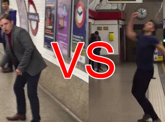 These Two Friends Played A Game Of Imaginary Ping Pong In A London Tube Station