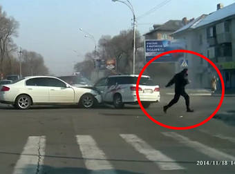 This Man Tried To Run After Causing An Accident, But Police Had Other Plans