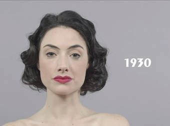 A Video Breaks Down 100 Years Of Beauty Trends (And Pressures) In One Minute