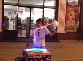 This Cotton Candy Vendor Will Dance His Way Into Your Heart With His Sweet Moves.