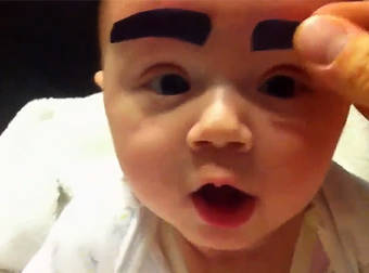 Funny Dad Gives His Baby A Hilarious Makeover After Mommy Leaves The House