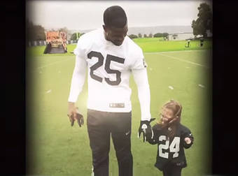 Football Player Menelik Watson Donates Paycheck To Sick Little Girl