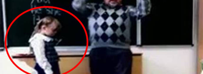 Little Girl Gets Scolded By An Abusive Teacher, Only To Kick Him In The Crotch