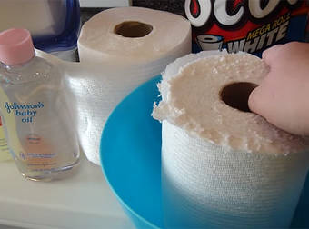 How To Make Homemade Baby Wipes Using A Roll Of Paper Towels