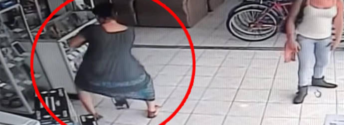 Brazen Thief Walks Into A Store And Steals A TV By Doing The Craziest Thing