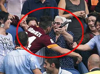 Soccer Player Runs Into The Stands To Hug His Grandma After Scoring A Goal.