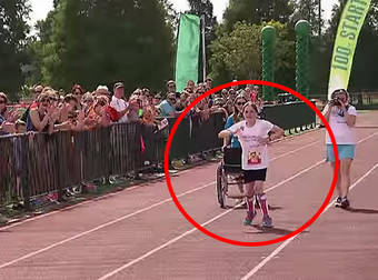 Determined Girl With Cerebral Palsy Does The Incredible And Runs A Race.